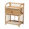 Baxton Studio Kobie Modern Bohemian Natural Brown Rattan 1-Drawer Nightstand 226-13120-ZORO - alternate 1